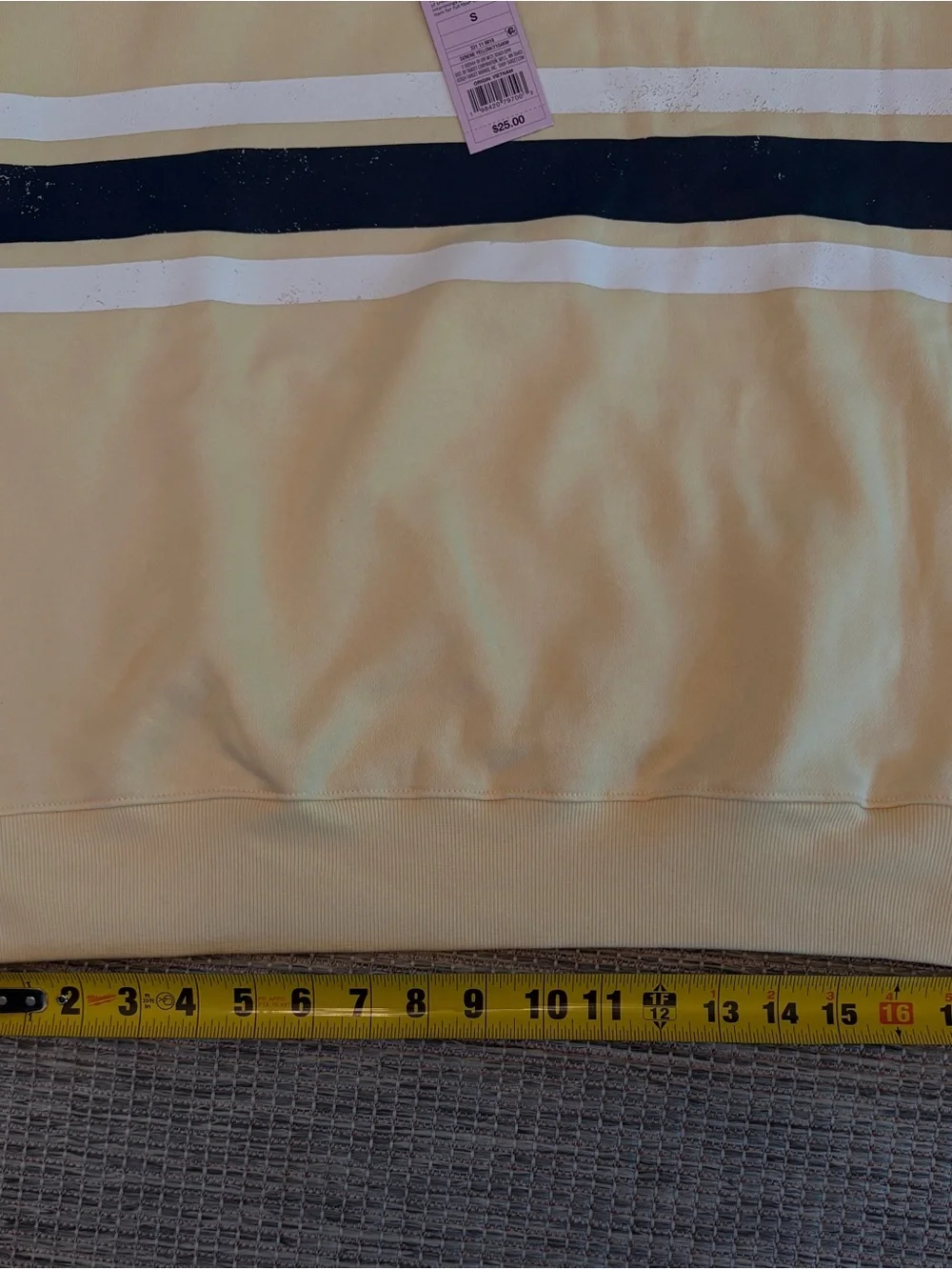 wild fable Pale Yellow V-Neck Pullover Sweatshirt - Picture 3 of 5